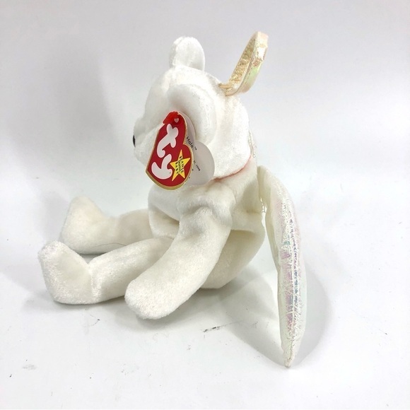 Retired 1998 Ty Beanie Babies Halo Angel Bear Wings Tag Attached Errors Rare - Picture 3 of 13